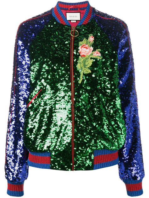 gucci sequin bomber jacket|gucci bomber jacket women.